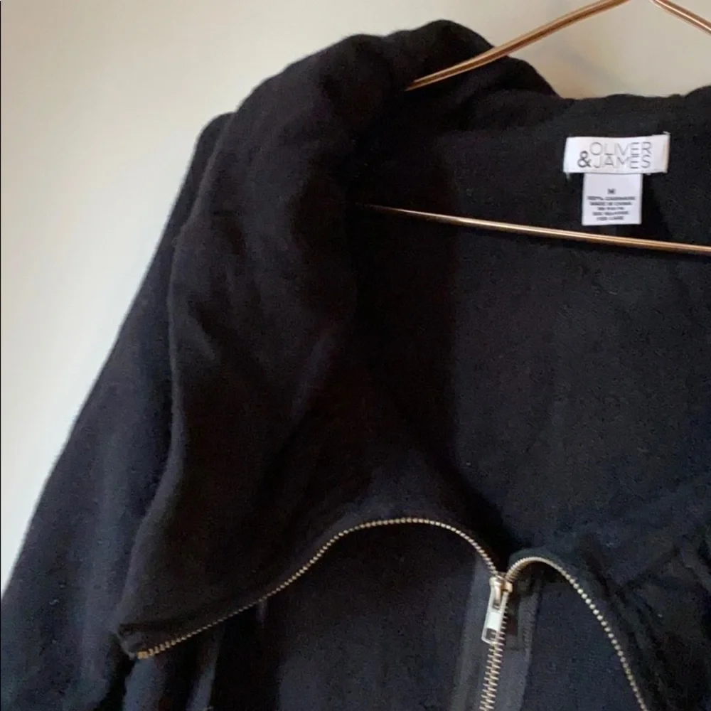 Black zipper cardigan
